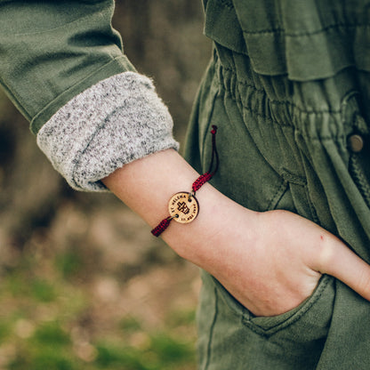 Wooden Saint Medal Bracelet (Adjustable)