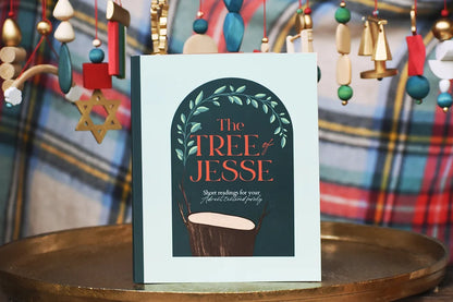Jesse Tree Wooden Ornament Set with Book