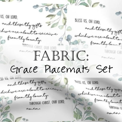 Grace Before Meals Christian Placemats Panel