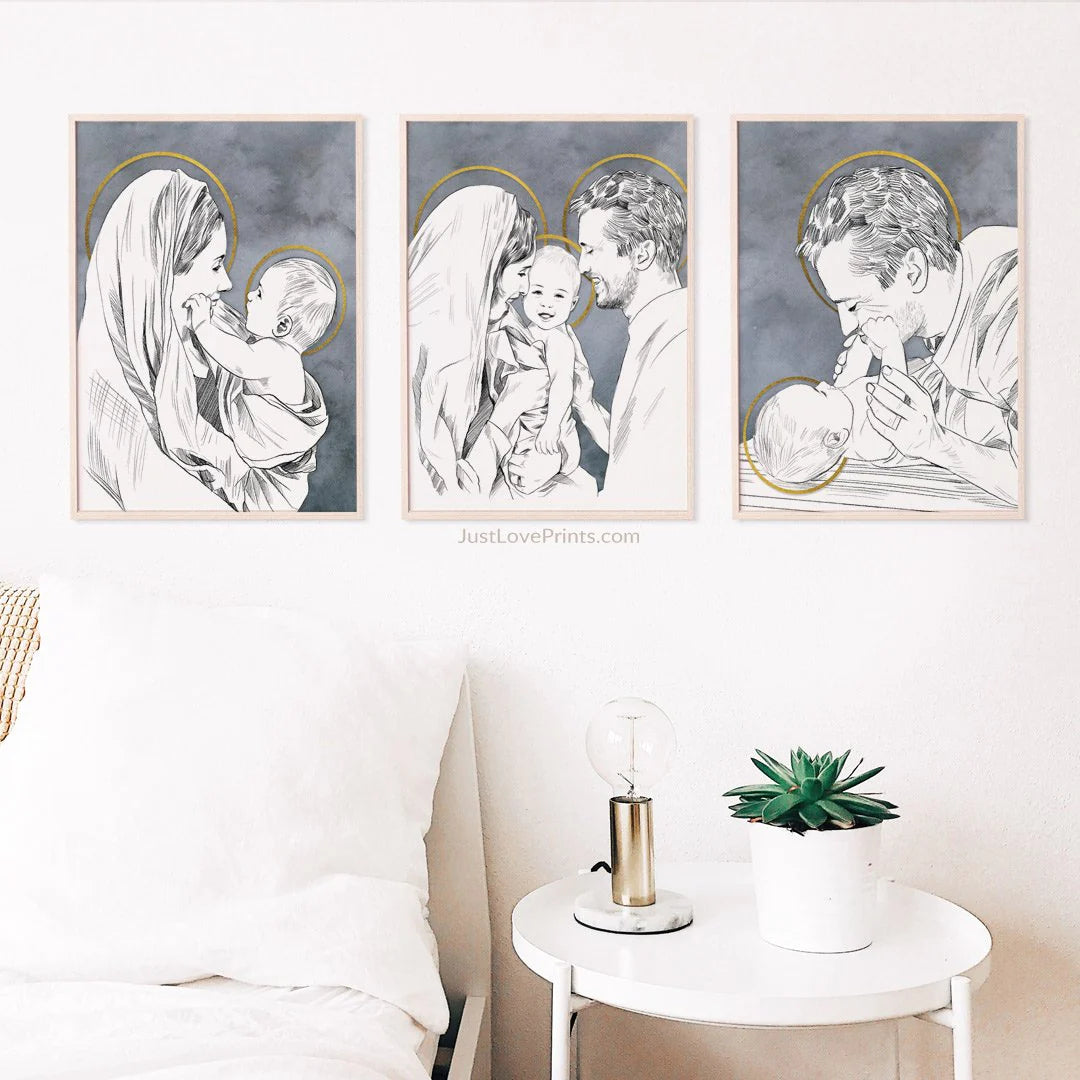 Holy Family Prints Collection - 3 8x10s