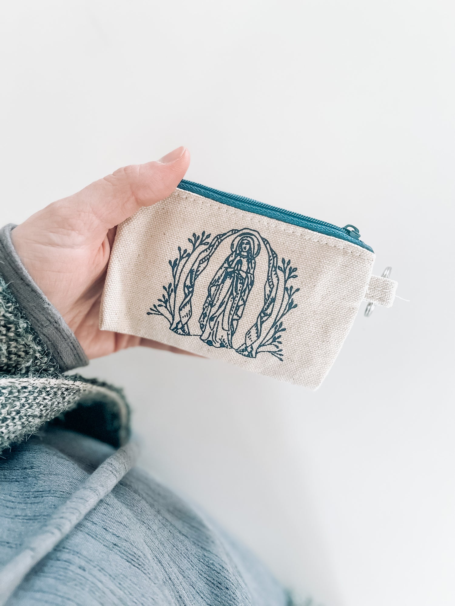 Our Lady of Lourdes Rosary Pouch