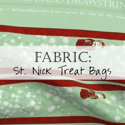 St. Nick Treat Bags / Saint Nicholas Gift Bags Fabric Panel