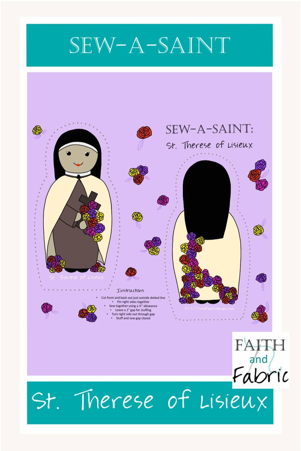 Sew-a-Saint: St. Therese of Lisieux (Fabric)