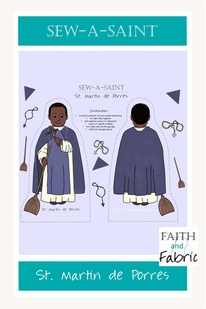 Sew-a-Saint: St. Martin de Porres (Fabric)