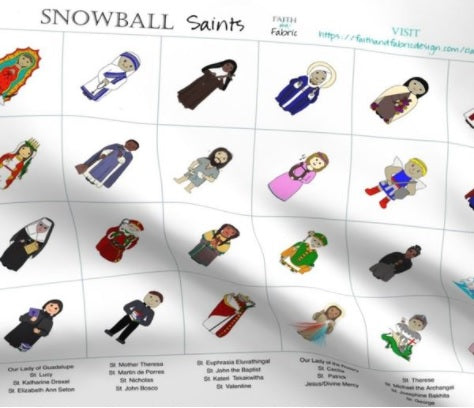 Snowball Saints Fabric Panel